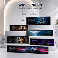 Écran LCD ultra-large de 28 pouces à haute luminosité (700 nits) pour affichage numérique commercial, publicité en supermarché, Android