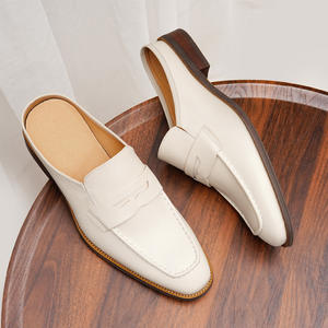 Zapatos de Hombre Transpirables Baotou de Tendencia 2025 - Elegantes y Versátiles Zapatillas Casuales Sin Tacón de Cuero Genuino - Product Image 6