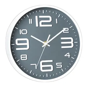 Horloge murale ronde en plastique 3D décoratif, chiffres arabes, pour maison, cadeau idéal, meilleure vente