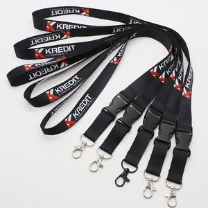 Promotional Custom Polyester Lanyard Detachable Keycain Strap Automation Industrial Exhibition Event Gift Lanyard - Product Image 1