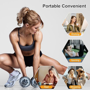 เครื่องนวดหลังแบบ Ergonomic พร้อมระบบทำความร้อนและหน้าจอแสดงระดับแบตเตอรี่แบบไดนามิก สำหรับการออกกำลังกายเสริมสร้างกล้ามเนื้อแกนกลางลำตัว ใช้ในบ้าน - Product Image 3