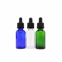 Emballage cosmétique, flacons de sérum vides de 5 ml, 10 ml, 15 ml, 30 ml, 50 ml, 100 ml, flacons compte-gouttes en verre ambré, bleu, vert, huile essentielle