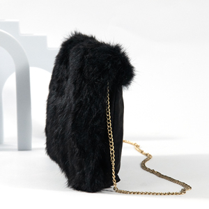 Nouveau design sacs pour femmes mode chaîne en peluche rétro petit sac carré simple bouton épaule bandoulière sac de téléphone - Product Image 3