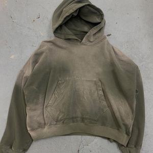 Custom Streetwear Washed Vintage Distressed Oversized <b>Hoodie</b> for Men - Product Image 2