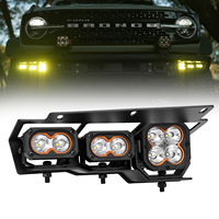 Kit de feux antibrouillard LIGHTFOX pour Ford Bronco 2021+ - Feux LED 15772LM - Faisceau spot et large - Lentille blanche et ambre