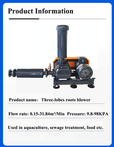 Fabrik-Aquakultur-Dreifachverdichter (Root <span class=keywords><strong>Blower</strong></span>) für die Abwasserbehandlung mit ISO9001-, CE- und EAC-Zertifikaten - Product Image 3