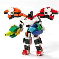 Kit de bloques de construcción de robot transformable Mecha Dragon Lord, 106 piezas, juego educativo STEM de ladrillos de construcción, modelo de ensamblaje, juguete