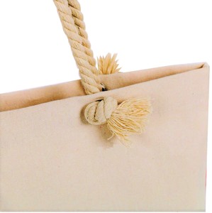 Bolso de playa de lona con asa de cuerda de algodón personalizado plegable - Product Image 2