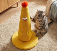Jouet pour animaux de compagnie en balles de sisal, mignon, personnalisé en forme de poulet, griffoir pour chat, arbre à chat, maisonnette, tour d'escalade