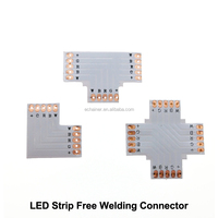 Konektor Strip LED PCB Tipe L T X 8mm 10mm Adaptor Papan PCB Tanpa Solder untuk Koneksi Strip Lampu LED Satu Warna RGB RGBW