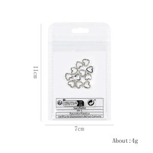 Modelos explosivos de lujo Nail Art Charms Brillante Pentáculo Cristal Colgante Aleación Corazón Estrella 3D Metal Nail Charms - Product Image 5