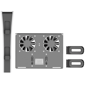 Estación de enfriamiento de montaje en pared Soporte Dual Gamepad Cargador Auricular Soporte para PS5 Slim <span class=keywords><strong>Consola</strong></span> - Product Image 4