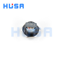 Sakelar Tombol Tekan Mini Hitam Ultra-tipis Tahan Air HUSA Warna LED Aluminium Oksida Pendek 1A IP65