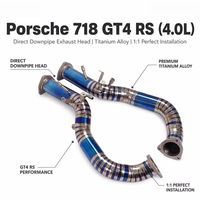 Knalpot Downpipe Header Grosir Pabrik Langsung untuk Porsche 718 GT4 RS 4.0L Paduan Titanium  Performa Tinggi Upgrade Tenaga