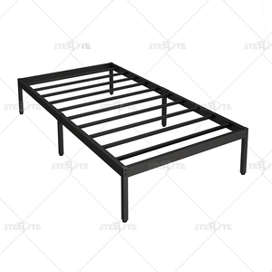 Khung giường thép đơn có thể điều chỉnh kích thước với ngăn chứa đồ phía dưới, cấu trúc sắt kim loại KD, tiết kiệm không gian cho phòng ngủ hoặc khách sạn - Product Image 5