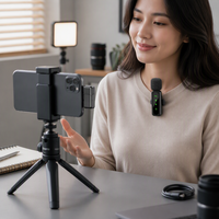 Microphone Lavalier sans fil L6 2.4G cardioïde/multi-directionnel, numérique Type-C à pince, faible latence, réduction du bruit pour smartphones