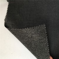 Tissu d'entoilage dur tissé en polyester noir/blanc 100% de haute qualité pour chapeau de baseball/chapeau de golf