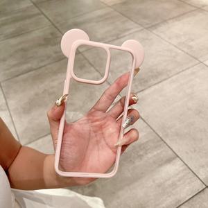 <span class=keywords><strong>Coque</strong></span> de téléphone antichoc élégante KKCASES INS <span class=keywords><strong>Mickey</strong></span> Ear pour 11-16 Pro Max & 12/<span class=keywords><strong>13</strong></span>/14/15 Plus, décoration en silicone imitation moule - Product Image 3