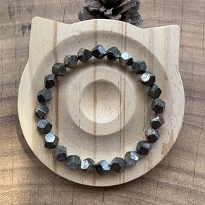 핫세일 천연석 8mm 아게이트 팔찌 에너지 힐링 주얼리 블랙 오닉스 황철석 비즈 팔찌 - Product Image 4