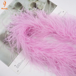 Boa en plumes d'autruche moelleuses de 2 yards, 1 à 5 plis, parfait pour les robes de mariée, les costumes de carnaval et les accessoires de mode DIY - Product Image 6