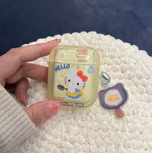 Adecuado para AirPods i9s/i11/i12 funda suave de gatito de dibujos animados lindo diseño de onda 3D funda protectora para auriculares - Product Image 4