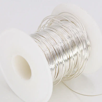 0.4m-2mm haute pureté 9999 fil d'argent pur 36 38 40 Awg pour la fabrication de bijoux fil antioxydant et lingot d'argent