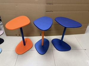 Modern Irregular Shape Side <strong>Table</strong> Tall <strong>Sofa</strong> End <strong>Table</strong> Metal Base Accent <strong>Table</strong> for Living Room Bedroom <strong>Small</strong> Spaces - Product Image 3