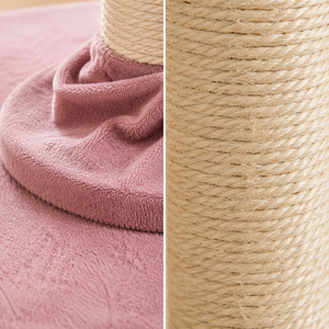Poteau à gratter pour <span class=keywords><strong>chat</strong></span> Candy Cat, griffoir en sisal et peluche multicolore avec jouet à plumes, 60 cm, pour intérieur - Product Image 4