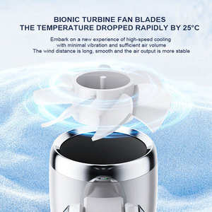 Digital Display High-Speed Bladeless Fan Battery Power Personal Air <strong>Cooler</strong> Travel Outdoor Rpm Turbo Cooling Ice Compress Gear - Product Image 6