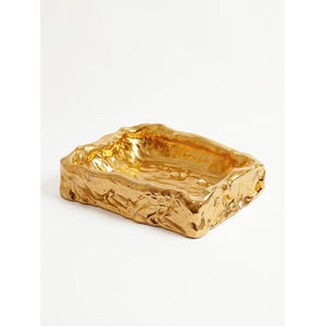 OEM Customized <b>Ashtray</b> with Square Shaped Golden Finished Hand Crafted <b>Ashtray</b> For Home and Restaurant Uses - Product Image 1