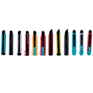 Logo fait sur mesure 9mm couteau utilitaire bouton poussoir lame rétractable coupe-boîte bricolage Grade bas quantité minimale de commande pour Promotion cadeau Art couteaux OEM - Product Image 4