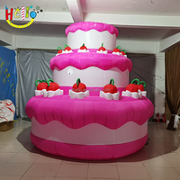 Modèle de gâteau géant gonflable, modèle de gâteau d'anniversaire gonflable, modèle de marionnette