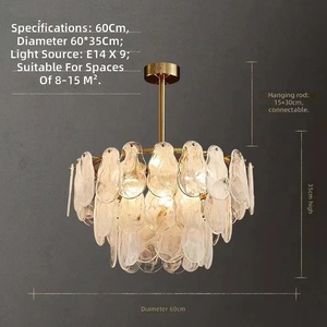 Lampadario in vetro di lusso leggero e di lusso luci Creative <span class=keywords><strong>per</strong></span> soggiorno e <span class=keywords><strong>sala</strong></span> <span class=keywords><strong>da</strong></span> <span class=keywords><strong>pranzo</strong></span> - Product Image 3