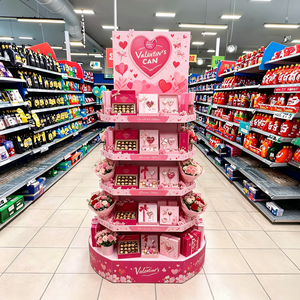 Corrugated Display Racks Uv Printing Customizable Foldable Modern Eco-Friendly PVC Foam Board Floor <strong>Hook</strong> Display <strong>Shelf</strong> - Product Image 4