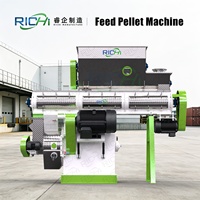Machine à granulés d'aliments RICHI - Grande machine à granulés d'aliments pour volailles certifiée CE pour la fabrication de granulés d'aliments pour bétail à base d'herbe