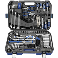 Boîte à outils en plastique de 169 pièces pour usage domestique avec un ensemble d'outils à main pour la maison