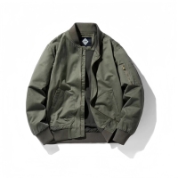 Blouson Bomber en Polyester Coupe Ample Style Streetwear Personnalisé, Veste de Vol Légère Sportive Décontractée pour le Printemps