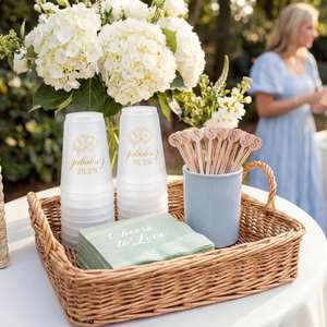 Vasos Reutilizables de Plástico PP Esmerilado de 9oz, 12oz y 16oz para Recuerdos de Boda con Logotipo Personalizado Impreso en Serigrafía - Product Image 4