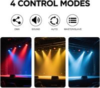 Mini Luz LED RGBW de 80W con 6 Brazos, Efecto Estroboscópico Láser, Cabeza Móvil, DMX512, Activación por Sonido, IP33, AC90-240V, para Discotecas, Fiestas, Clubes y Bares