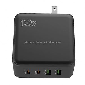 100W PD <b>USB</b> <b>C</b> Charger 4-Port Wall Charger with 2 <b>USB</b>-<b>C</b> and 2 <b>USB</b>-A Fast Charging Block for MacBook Pro Pad Pro - Product Image 3