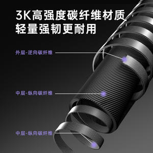 Bastones de Trekking Shanquol de Fibra de Carbono, Ajustables en 3 Secciones, Plegables, con Punta de Acero de Tungsteno, para Senderismo y Caminatas al Aire Libre - Product Image 2