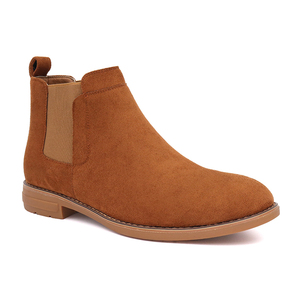 Stivali <span class=keywords><strong>Chelsea</strong></span> alti alla caviglia scarpe eleganti da cerimonia nuziale in finta pelle scamosciata resistente - Product Image 1
