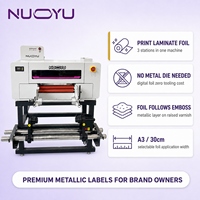 Printer UV DTF 3 in 1 30cm dengan Laminator Foil Emas Roll to Roll Mesin Transfer Emboss TPU 3D untuk Pakaian OEM ODM