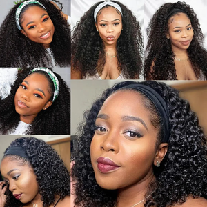 Vente en gros de vrais <span class=keywords><strong>cheveux</strong></span> humains 100 pour filles, <span class=keywords><strong>coiffure</strong></span> courte, bandeau pour femmes afro, perruques en <span class=keywords><strong>cheveux</strong></span> vierges, demi perruque afro frisée et crépue avec bandeau - Product Image 6