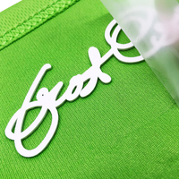 Écussons en caoutchouc PVC souple écologique avec logo 3D gaufré personnalisé, étiquettes cousues imprimées en héliogravure lavables, couleur personnalisée pour vêtements et jeans