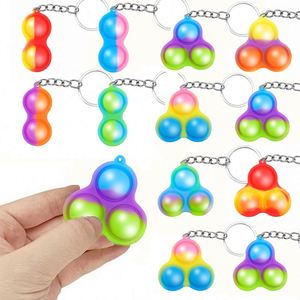 Juguete Antiestrés Personalizado - Nuevos Llaveros de Silicona con Burbujas para Dedos, Llaveros Educativos y para Aliviar el Estrés, Mini Juguetes - Product Image 1