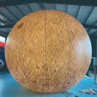Modèle de lune gonflable géant publicitaire avec éclairage, imperméable, taille personnalisable, installation facile, ballon sur l'eau pour la décoration