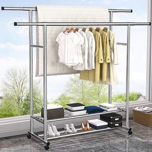 Présentoirs de vêtements modernes pour hommes, étendoir à vêtements en acier inoxydable pour étagères à vêtements, porte-manteaux - Product Image 2