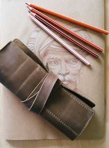 Handmade Genuine <b>Leather</b> Case for Kitchen Sheath Pocket Holder Bag With Multiple Slots for Sheath Kit Cover Storage Roll Pouch - Product Image 3