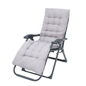 Chaise de <span class=keywords><strong>pelouse</strong></span> rembourrée à gravité zéro chaise longue <span class=keywords><strong>anti</strong></span>-gravité inclinable de patio pliable avec oreiller chaise de camp en plein air - Product Image 2